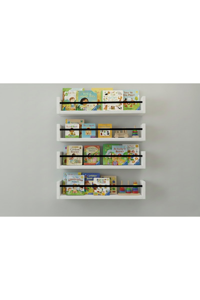 EGN WOODS 80X4 White Mdf Baby Room Organizer Children's Room Montessori Educa...