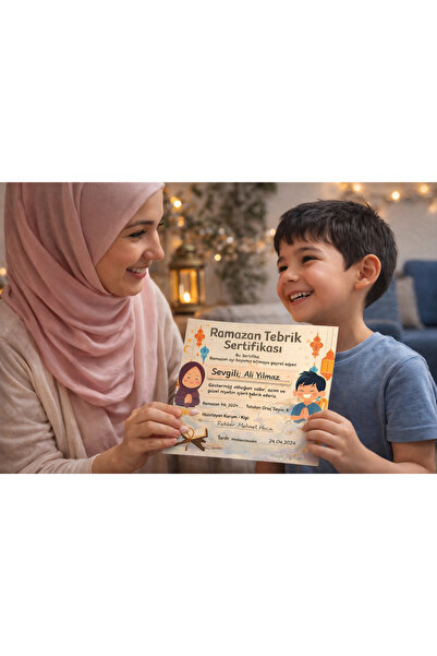 Parti Tasarla Ramazan Tebrik Teşvik Belgesi Çocuklar İçin – Kişiye Özel Oruç ...