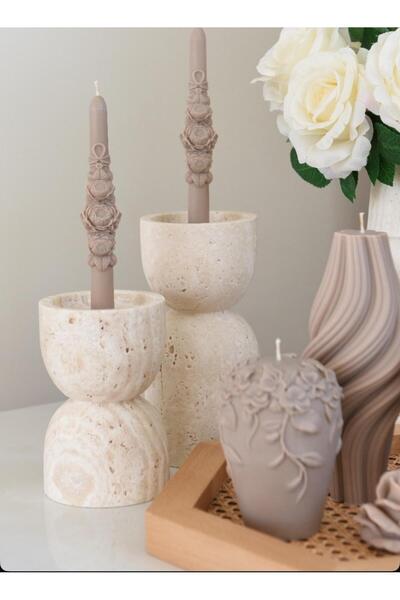 SCA CANDLE Dekoratif mum toplamda 4 parça mum