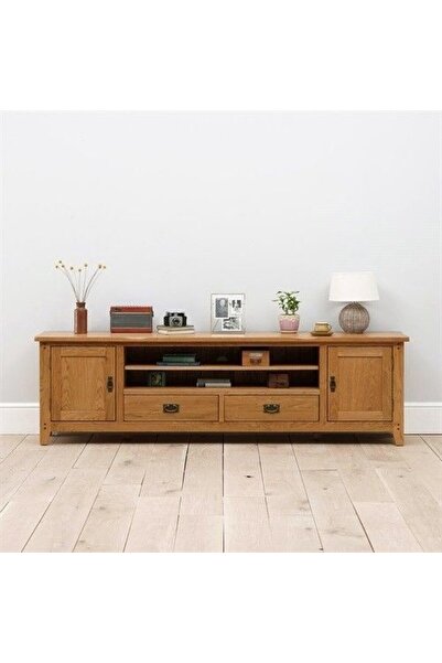 Masifart Selina Çekmeceli Masif Ağaç Plazma Tv Ünitesi