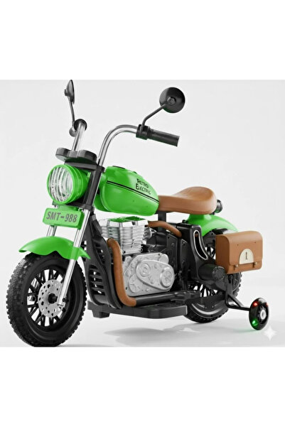 Leno دراجة هارلي الكهربائية الصغيرة للأطفال، لون أخضر – D203L