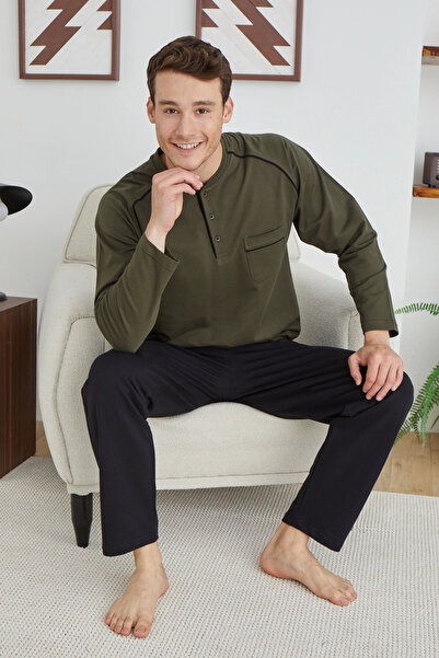 KLY Midi Collar Pajama Set