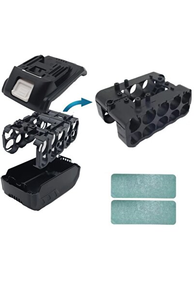 Depolife 18650 Lityum Li-iOn pil için plastik Kasa 10lu Batarya Saklama Pil Y...