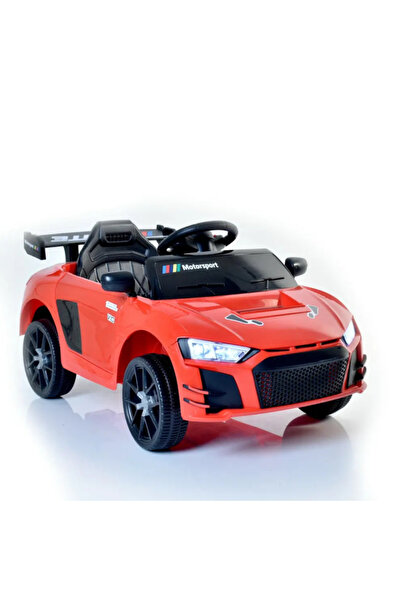 Leno سيارة كهربائية للأطفال - تصميم رياضي، 6 فولت بمحركين - أحمر