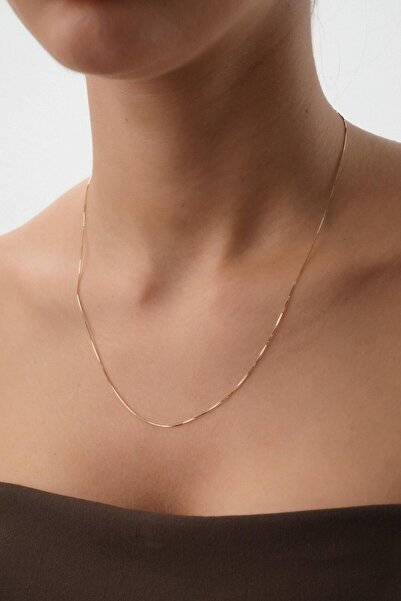 Arpaş 14 Ayar Altın Kutu Zincir Kolye