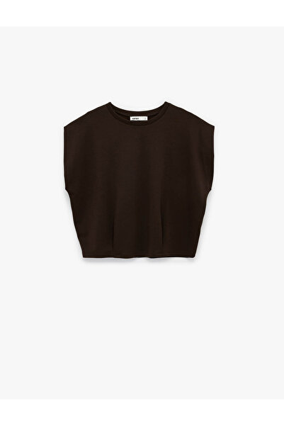 Koton Αμάνικο μπλουζάκι με κανονική εφαρμογή και λαιμόκοψη