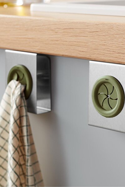 Tchibo حامل مناشف شاي عدد 2، لون زيتوني