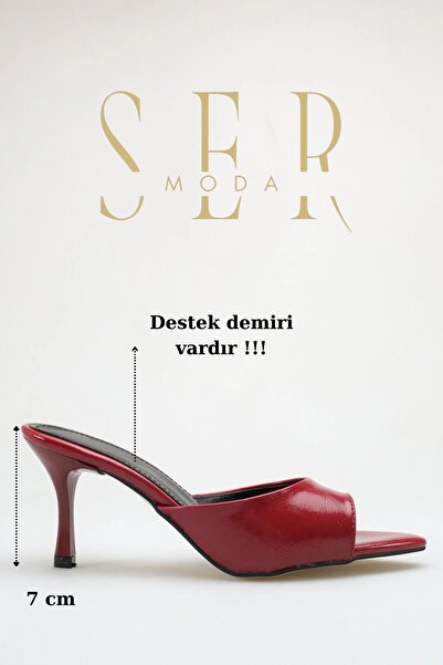 sermoda Дамски пантофи с висок ток - 7 см тънък ток и заострени върхове Дамск...