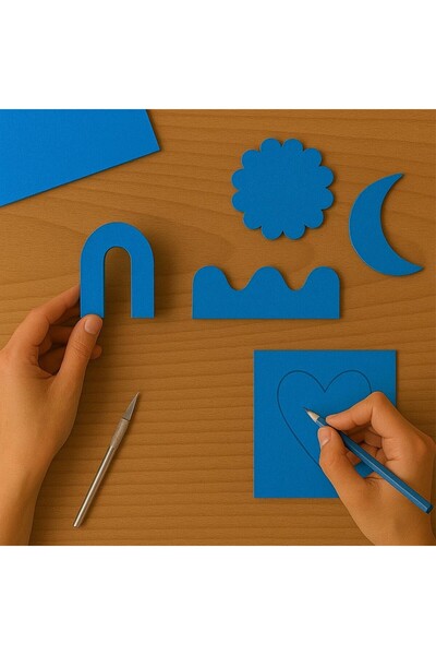 Kika Colored Cardboard 50X70 5-Pack Blue
