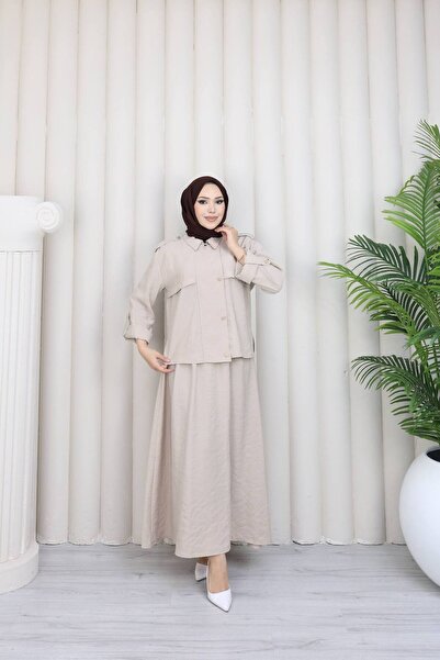 Afili butik Modal Fabric 2-Piece Skirt Set