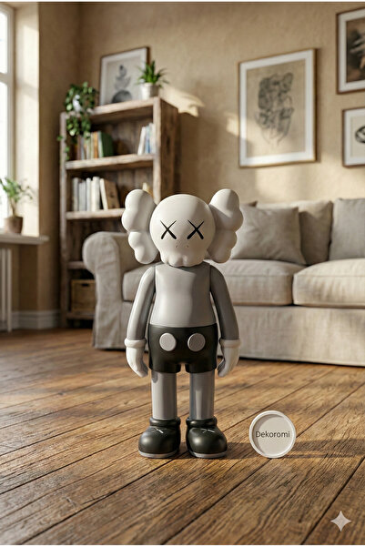 Dekoromi Kaws Figür Companion Heykel 62x27 Cm Dev Boy Polyester Biblo Ev Deko...