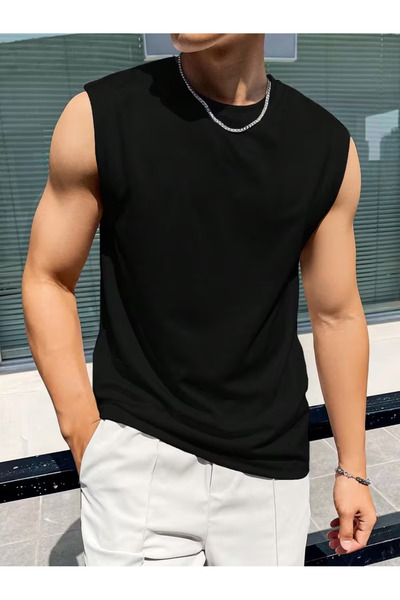 bellanova Silatrend Men's Black Original Printed Oversize Cut Cotton Crew Nec...