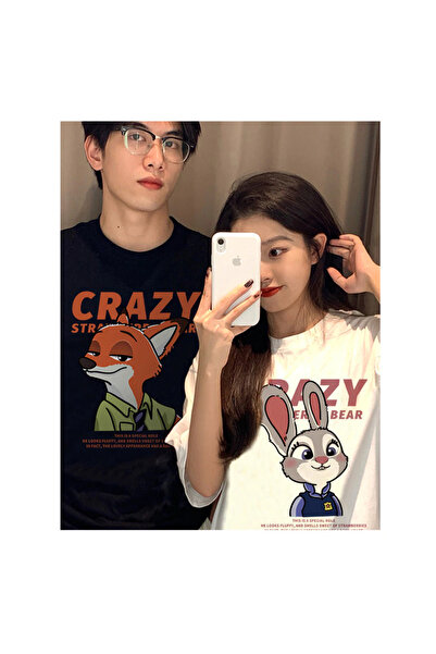 darkopia Tricou oversize unisex Lightning Bolt Zootopia Crazy cu imprimeu fro...
