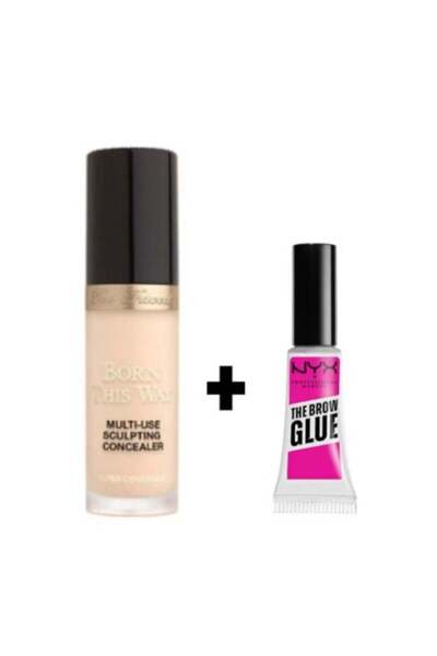 Too FacedCosmetics خافي عيوب كوزمتكس سوبر كوفريدج بلون اللوز + جل حواجب شفاف