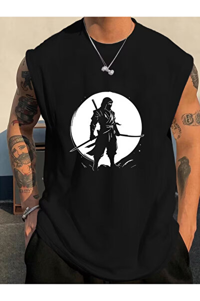 bellanova Silatrend Men's Black Original Printed Oversize Cut Cotton Crew Nec...