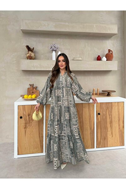 Kirazca Butik Women's Bohemian Ethnic Patterned Layered Maxi Dress – Balloon ...