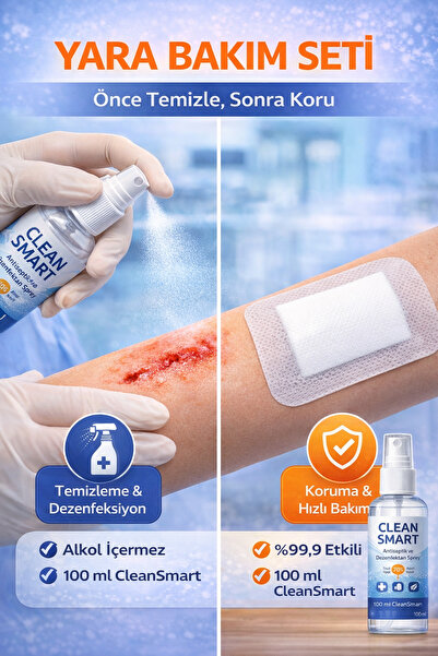 Octacare Esnek Steril (nonwoven) Yara Örtüsü 100 ml Antiseptik Sprey | Alkol İçermez, Hipoalerjenik