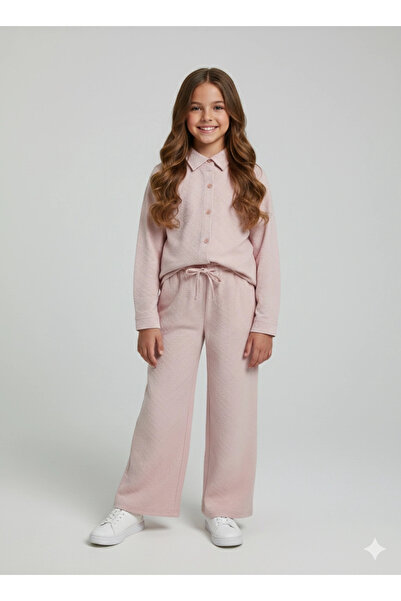 nk kids 8-14 NK طقم قميص أنتيلوب مكون من قطعتين بودرة