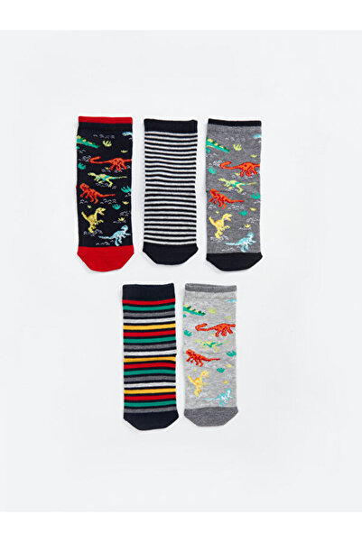 LC Waikiki Sparkling Choices Embroidered Boys' Socks 5-Piece from Shining Store