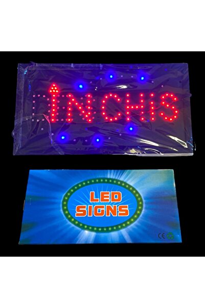 OEM Reclama afisaj rosu si albastru, LED, buton schimbare Deschis-Inchis, lun...