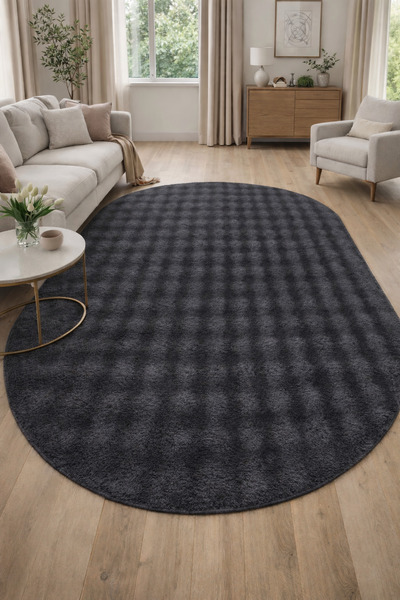 ALgorand Home Bubble Plush Carpet Anthracite Non-Slip Base, Stain Resistant, ...