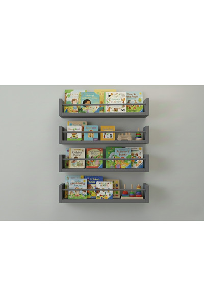 EGN WOODS 30X4 Anthracite Mdf Baby Room Organizer Children's Room Montessori ...