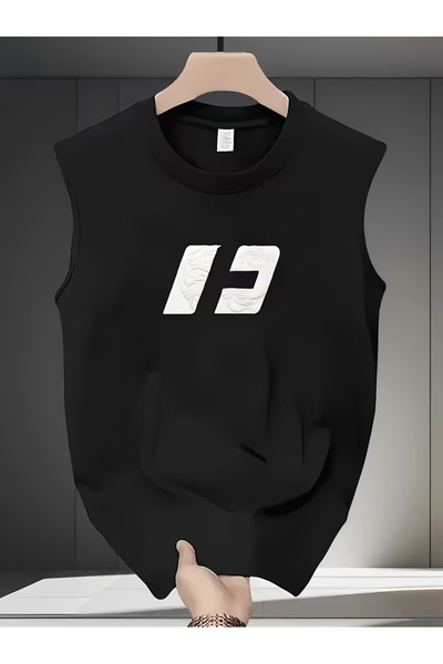 bellanova Silatrend Men's Black Original Printed Oversize Cut Cotton Crew Nec...