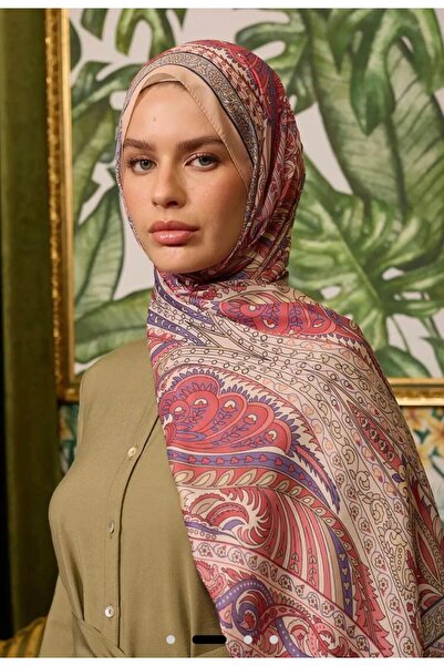 İpekhan Marrakech Koleksiyon Soft Şal Kiremit Bej 3047-04