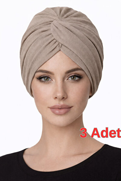 Jusmart 3 Adet Bej Düğümlü Dış Bone Hazır Model ◆ Günlük Kullanıma Uygun ◆ Pr...