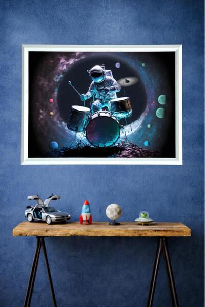 LUXRN Astronaut Universe Space Themed Modern Art Framed Wall Painting Series