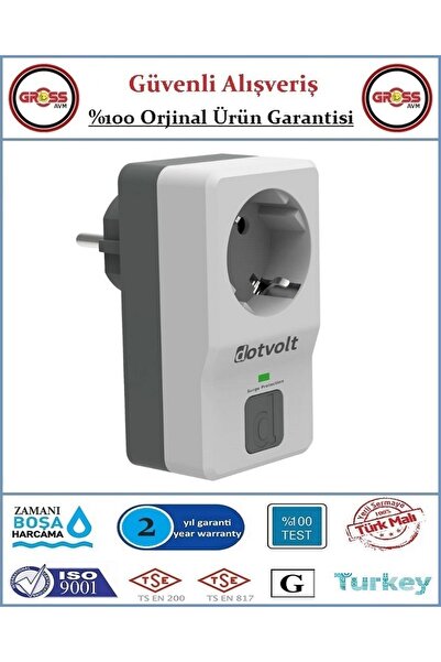 Dotvolt Akım Korumalı Priz - 3650 W - 1500 Joule - Tekli Priz - Orjinal Ürün