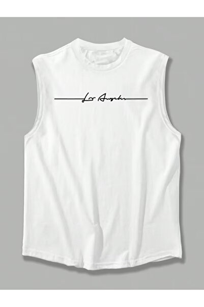 bellanova Sila Trend Men's White Original Printed Oversize Cut Cotton Crew Ne...