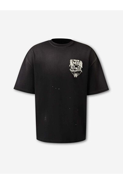 Amiri MA California Kara Kartal Sırt Baskılı Tişört
