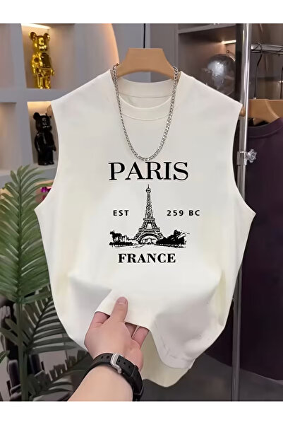 bellanova Sila Trend Men's White Original Printed Oversize Cut Cotton Crew Ne...