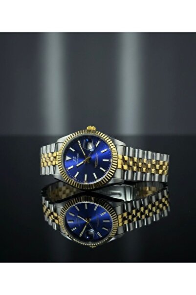 CAST COLLECTİON Men's Classic Navy Blue Dial Stylish Watch