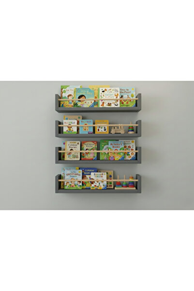 EGN WOODS 80X4 Anthracite Mdf Baby Room Organizer Children's Room Montessori ...