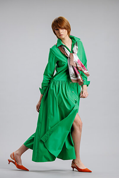 RVL Long Green Dress
