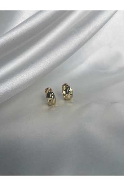 VIP 14K Kabartmalı Mini Kadın Küpe
