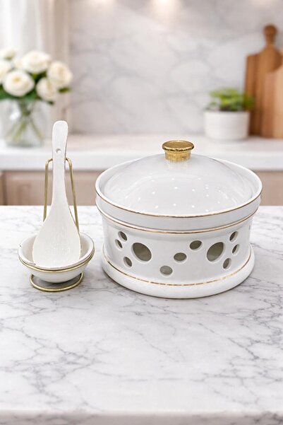 Rwafd Rema سخان شربة مع حامل ملاعق وملعقه ٣ لتر