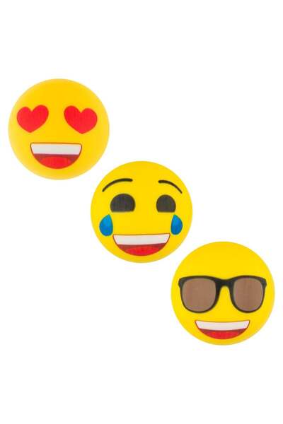 OEM Anti Stress Plastic Balls with Emoji Pattern - 3pcs