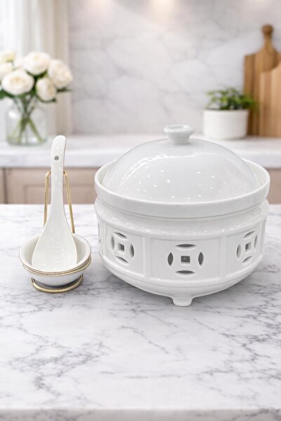 rawafid rima سخان شوربه مع حامل ملاعق وملعقه