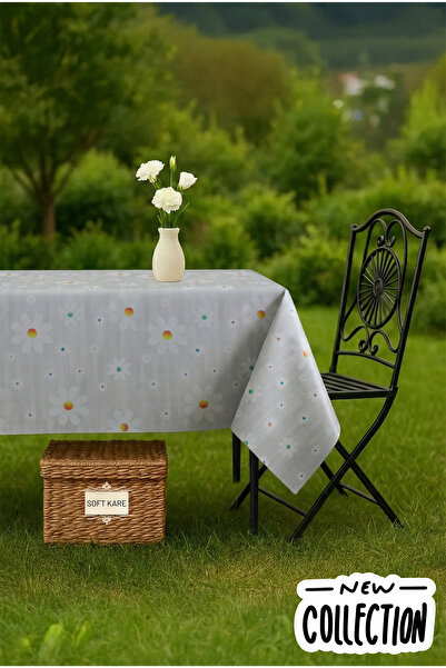Soft Kare Pvc Fiber Tablecloth – Wipeable, Waterproof, Modern Pattern, for Ki...