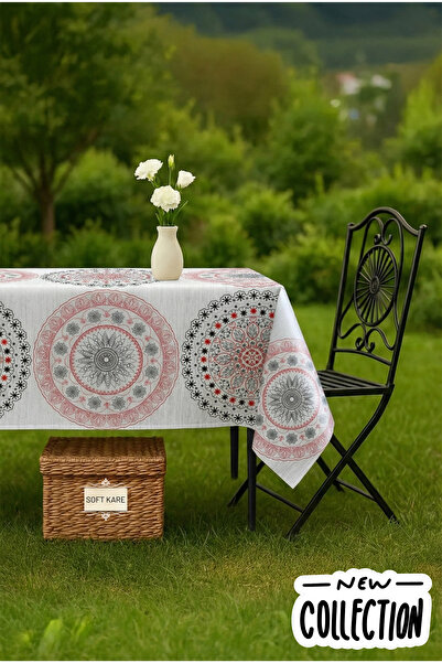 Soft Kare Pvc Fiber Tablecloth – Wipeable, Waterproof, Modern Pattern, for Ki...