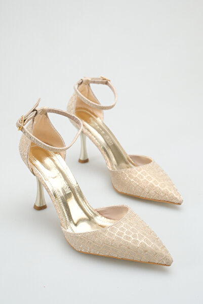 SENASTİL Special Design Ankle Strap and Crocodile Evening Dress Heeled Women'...