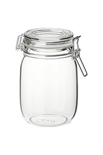 IKEA kapaklı cam kavanoz , cam, 1 lt