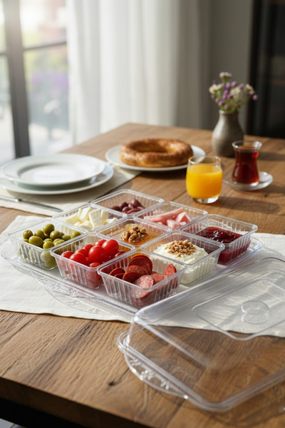 Nuha Home 6’lı Kahvaltılık Sunum Seti & Saklama Kabı