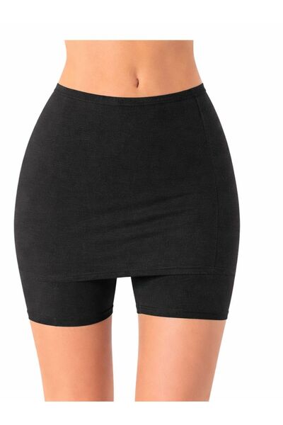 HB TREND Modal Above-Knee Hidden Skirt Shorts Leggings – Black, Nude and Whit...