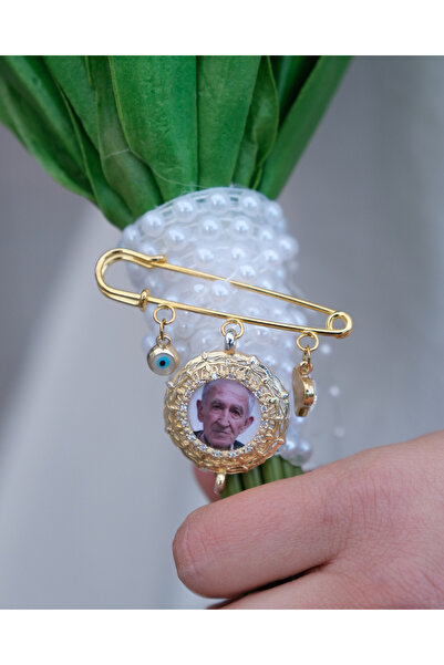 Sestasarmm Anı çengel iğnesi, 1 fotoğraflı hatıra iğnesi, kişiye özel tasarım