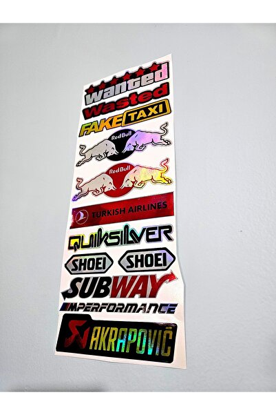 BsElektronik ملصق متعدد بتصميم ثلاثي الأبعاد ملصق للدراجات النارية مقاس 13 × ...