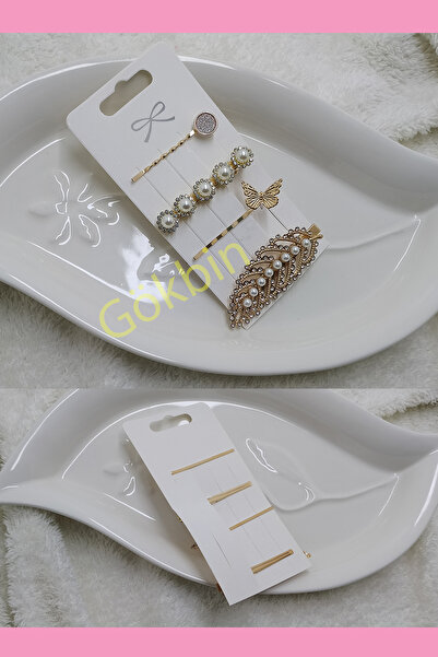 Gökbin Set de 4 agrafe cu închidere tip fluture, pentru femei, tinere, mame, ...